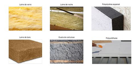 Comparaison visuelle de différents matériaux isolants
