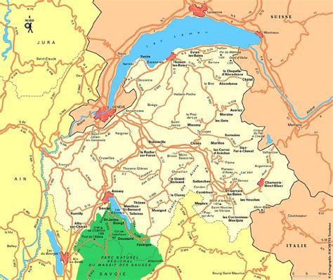 Carte de la Haute-Savoie indiquant les principaux points de retrait Brazeco