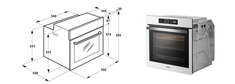 Schéma d'un four pyrolyse encastré dans un meuble de cuisine