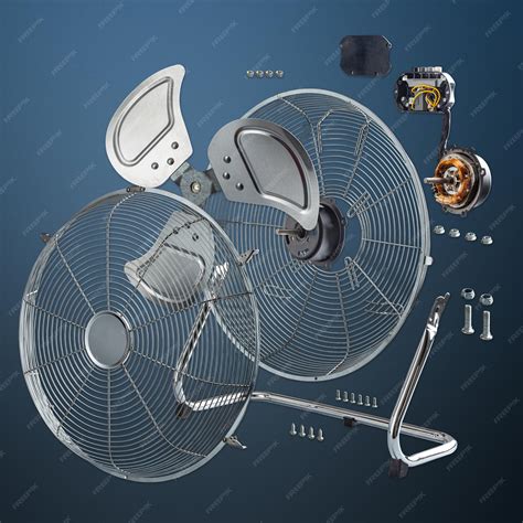 Vue éclatée d'un ventilateur de chauffage automobile