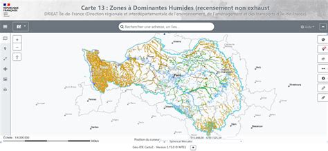 Carte montrant les zones humides du bassin Seine-Normandie