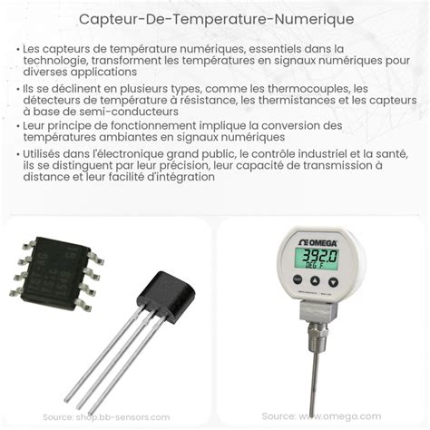 Composants d'un capteur de température