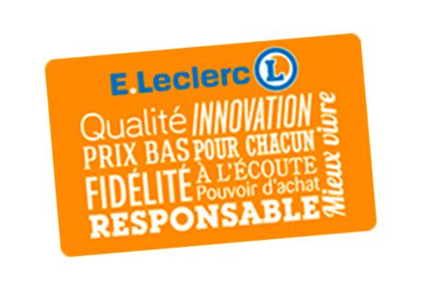 Carte de fidélité E.Leclerc avec logo