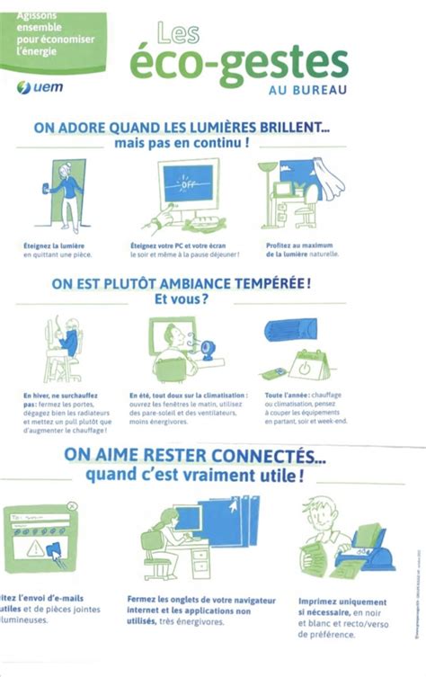 Infographie sur les éco-gestes pour économiser de l'énergie