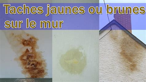 Taches jaunes sur un mur