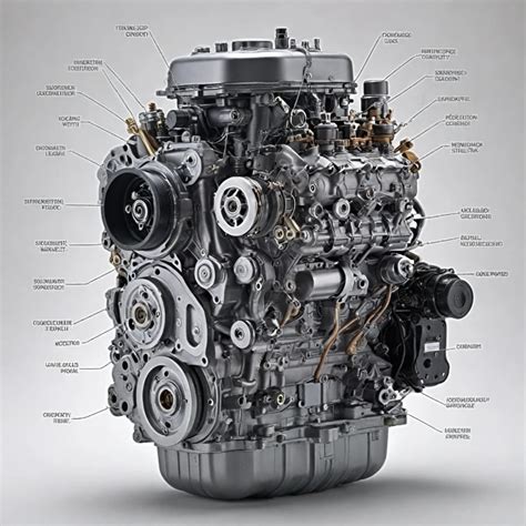 Vue éclatée d'un moteur Peugeot 207