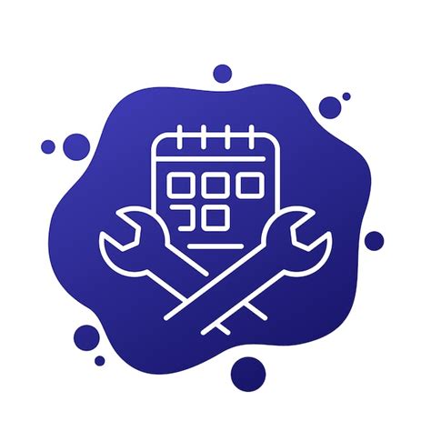 Calendrier avec une icône de maintenance