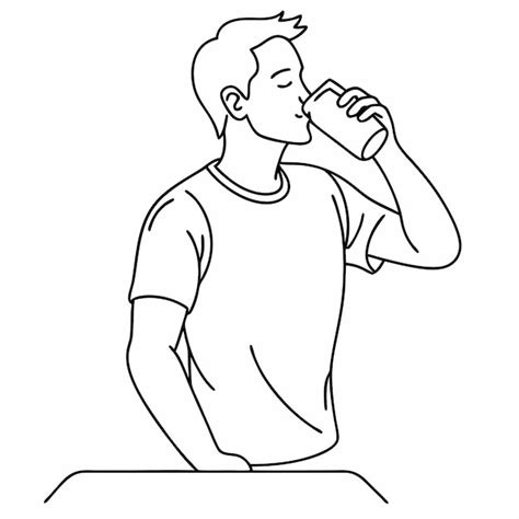 Illustration d'une personne buvant une boisson détox