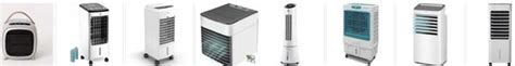 Exemples de différents types de rafraîchisseurs d'air