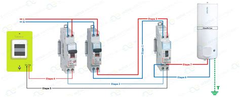 Diagramme des connexions d'un contacteur jour/nuit