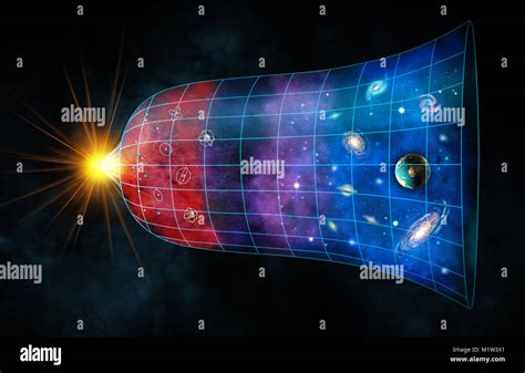 Représentation artistique de l'univers en expansion