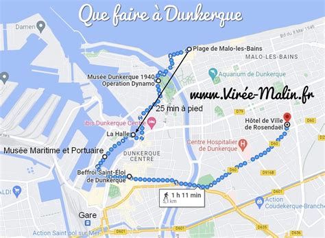 Carte de Dunkerque indiquant les zones d'intervention des chauffagistes