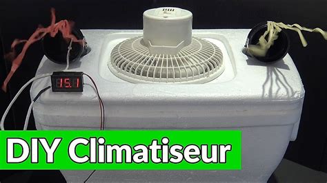 Photo d'un climatiseur maison DIY réalisé avec une glacière et un ventilateur