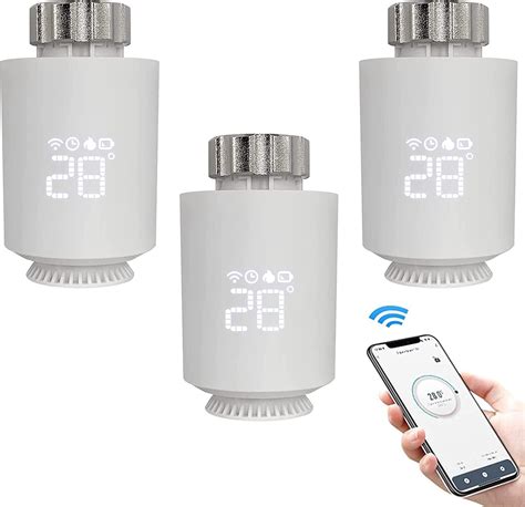 Radiateur en fonte avec tête thermostatique connectée