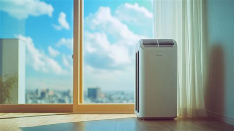 Schéma d'une baie vitrée avec un climatiseur mobile et sa gaine d'évacuation
