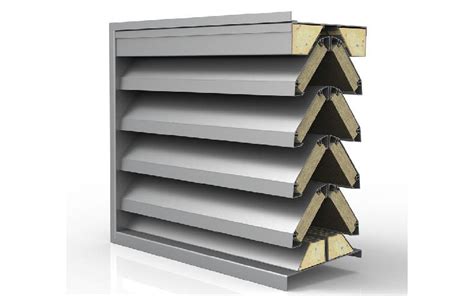 Schéma d'une grille d'aération acoustique montrant les couches d'isolation phonique