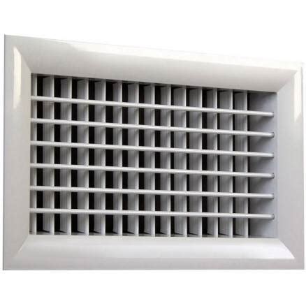 Schéma d'une grille de soufflage et d'une grille de reprise dans un système HVAC