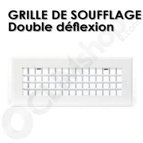 Visuel de différentes grilles de soufflage : linéaire, circulaire, à double déflexion