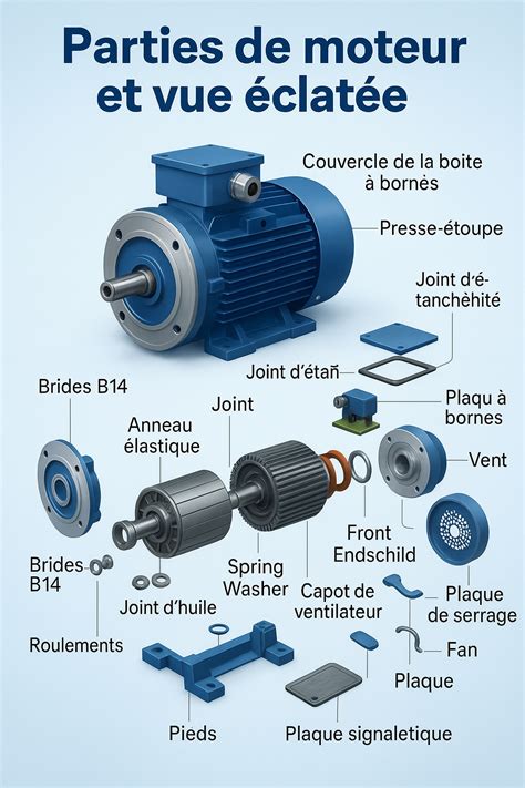 Vue éclatée d'un insert montrant les points de raccordement potentiels