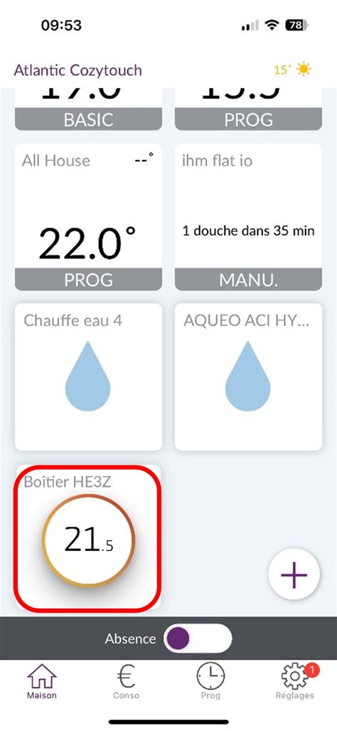 schéma de fonctionnement de l'application Cozytouch