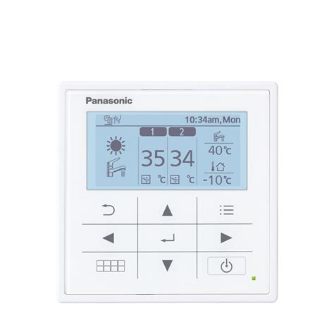 Interface de la télécommande Panasonic Aquarea
