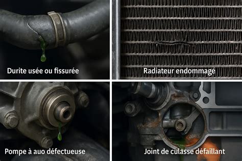 Infographie montrant les différents points de contrôle pour diagnostiquer une fuite sur un climatiseur