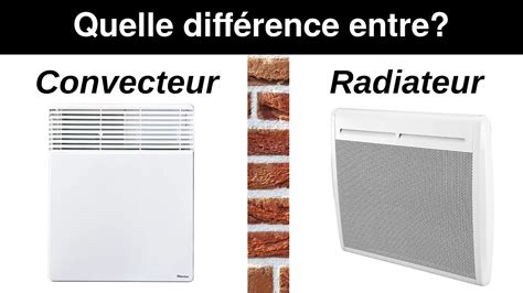 Comparaison visuelle entre un radiateur rayonnant et un radiateur à inertie