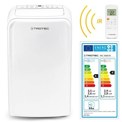 Panneau de commande numérique et télécommande du Trotec PAC 3500 X