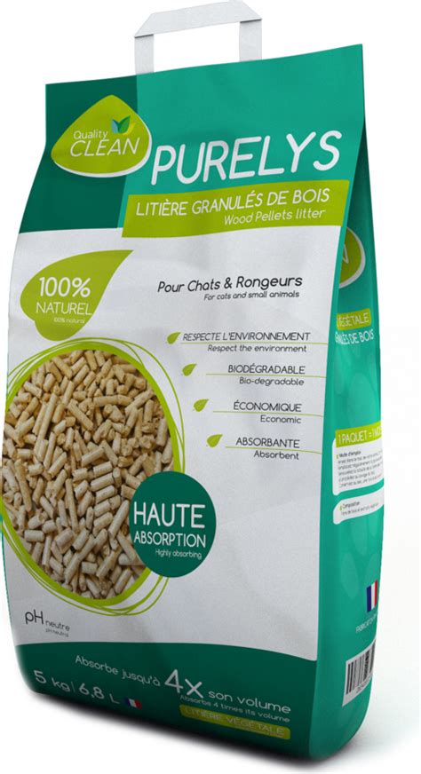 Schéma d'absorption des granulés de bois pour litière