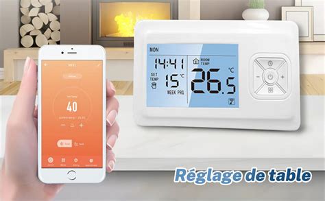 Interface d'une application de thermostat connecté sur smartphone