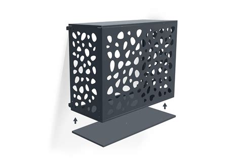 Exemple de cache-climatiseur en aluminium moderne