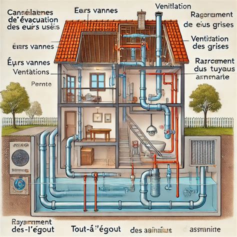 Schéma du conduit d'évacuation d'un réfrigérateur
