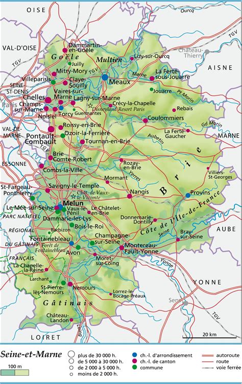 Carte de Meaux et de la Seine-et-Marne