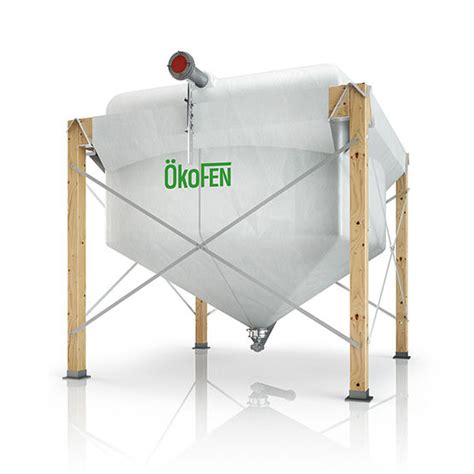 Illustration d'un mini silo textile pour granulés de bois