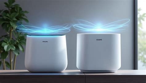 Comparaison visuelle des tailles des purificateurs d'air Xiaomi