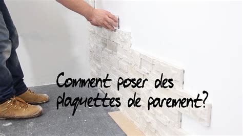 Schéma d'installation de plaquettes de parement