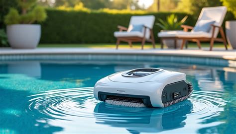 Un robot de piscine en action
