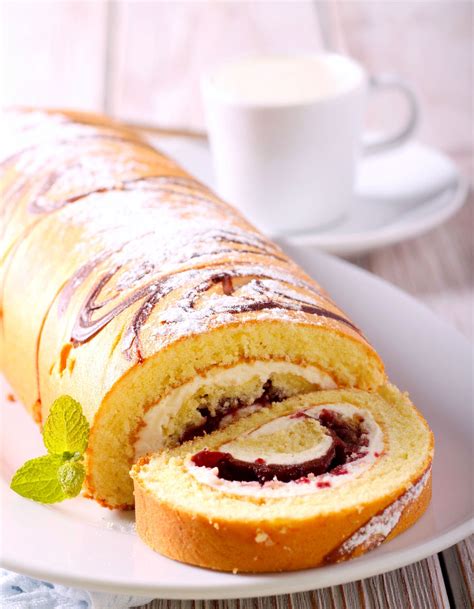 Gâteau roulé en cours de cuisson