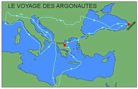 Carte du voyage des Argonautes