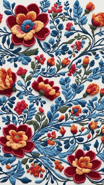 Un boutis traditionnel avec des motifs floraux piqués