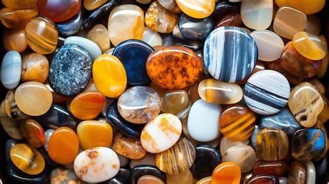 Collection de pierres naturelles aux couleurs variées