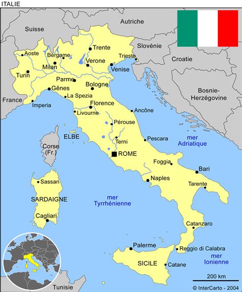 Carte de l'Italie avec des points représentant les revendeurs CMG