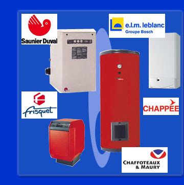 Logos de différentes marques de chaudières