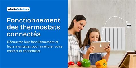 Infographie comparant les caractéristiques des thermostats filaires, sans fil et connectés