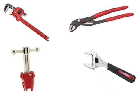 Outils courants pour la plomberie : clés, pinces, ruban téflon
