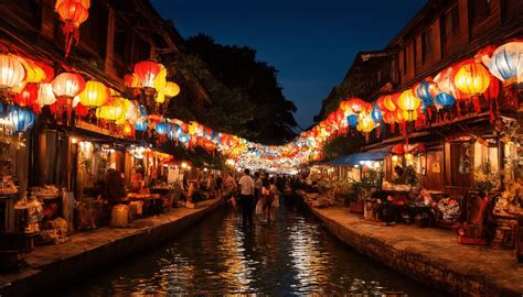 Vue de la ville d'Hoi An avec ses lanternes colorées