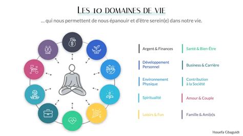 Diagramme représentant les domaines de vie et leur impact