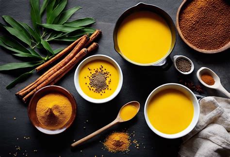 Ingrédients colorés pour un Lait d'Or