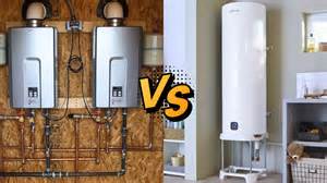 Comparaison visuelle : chauffe-eau instantané vs. chauffe-eau à accumulation