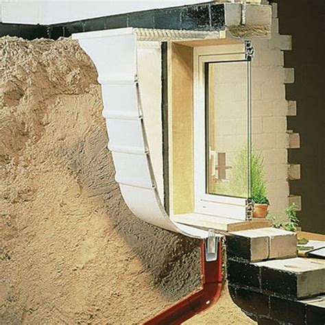 Schéma d'une courette anglaise